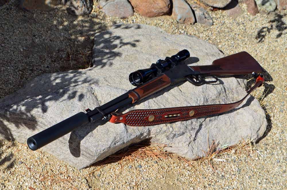 Mossberg 464 SPX Lever-Action Rifle with a few changes.