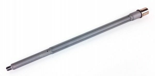 We used this nifty fluted stainless steel 18-inch rifle barrel, also from Aero.