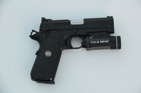 The EDC-9 has a frame rail capable of mounting a light or laser and utilizes a spring-loaded external extractor.