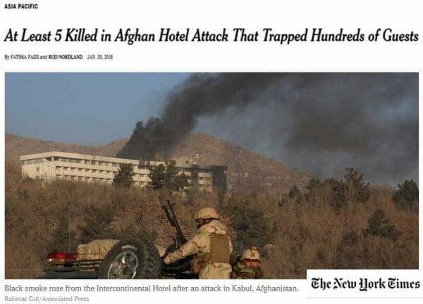 5 Killed in Afghan Hotel Attack That Trapped Hundreds of Guests