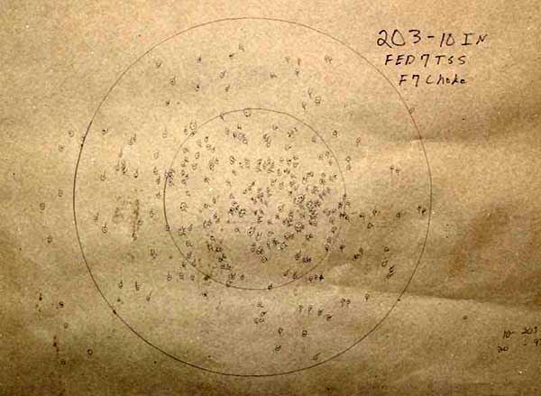 Pellet count in 10 in circle of pattern 4=203