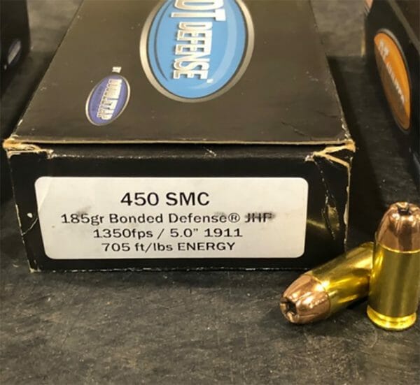 In essence, the 450 SMC is a magnum version of .45 ACP that offers ballistics that are comparable to 10mm.