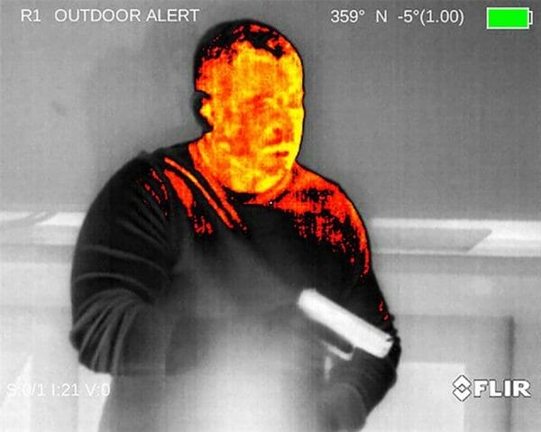 Thermal imaging takes away a home or property invader's ability to operate behind the veil of darkness, giving would-be victims the advantage of increased information and time to execute an appropriate response. Photo by author.