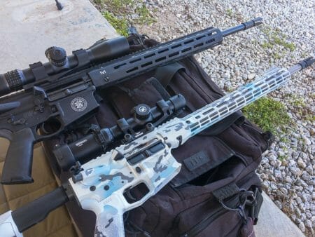 The significant difference between the AR-10 and AR-15 when it comes to long-range performance is the cartridge options that open up from the larger (longer) magazine well and bolt structure.