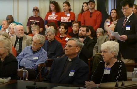 Scenes from the gun debate hearing in Trenton