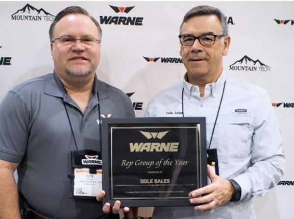 Warne named Odle Sales Rep Group of the Year for 2017