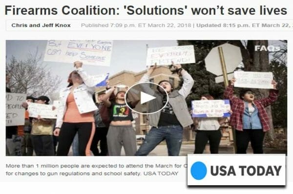 Firearms Coalition: 'Solutions' Won’t Save Lives