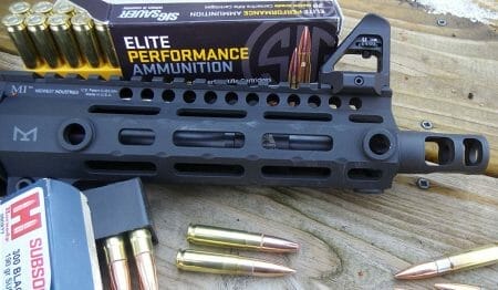 300 BLK Pistol used for testing handloads