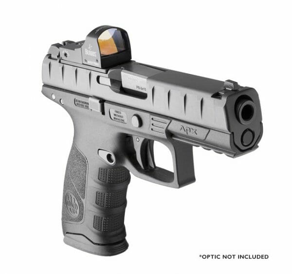The Beretta APX RDO Shown here with a Burris FastFire red dot sight.