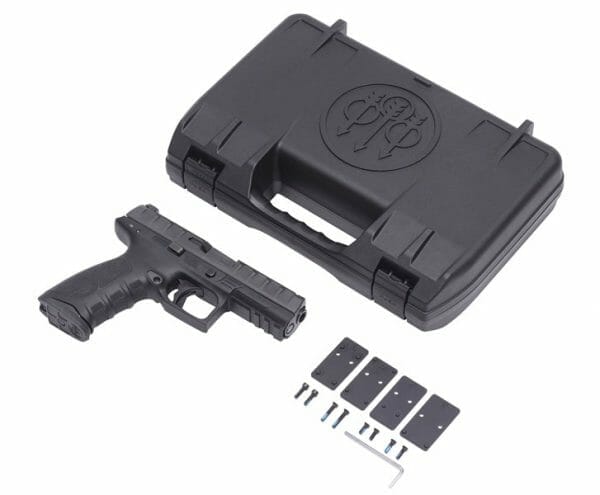 The APX RDO includes four mounting plates and different length screws to fit different optics.