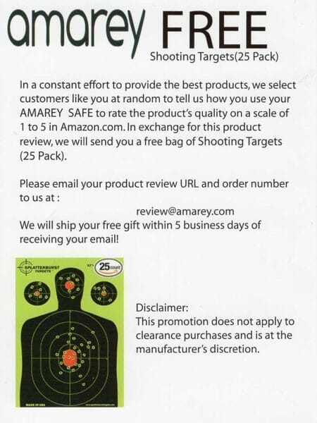 Amarey Biometric Gun Safe Comment Promotion