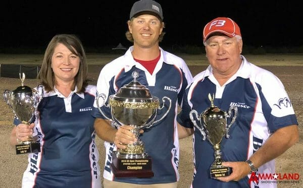 Blaser Shooting Team 2018 L-R Cory Kruse, Janet McDougall and Bill McGuire