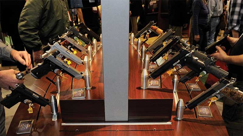 Gun Show Firearms Display Case Counter