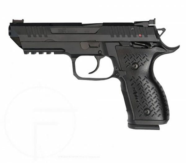 The REXALPHA9-01 is a 17-round, 5.0” barrel, 9x19mm, full steel frame competition pistol with several unique features.