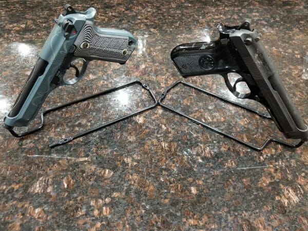 Critical Koting Beretta 92s Refurbished Police Trade-In (Left) Original Police Trade In (Right)
