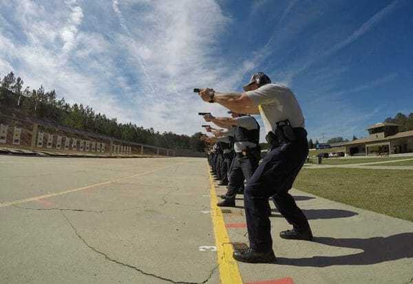 US Law Enforcement Training with Glock Pistols