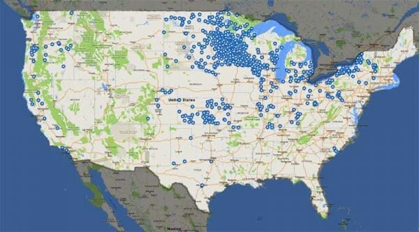 USA High School Clay Target League Participation Map