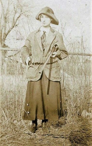 Women Hunter with Shotgun Belt