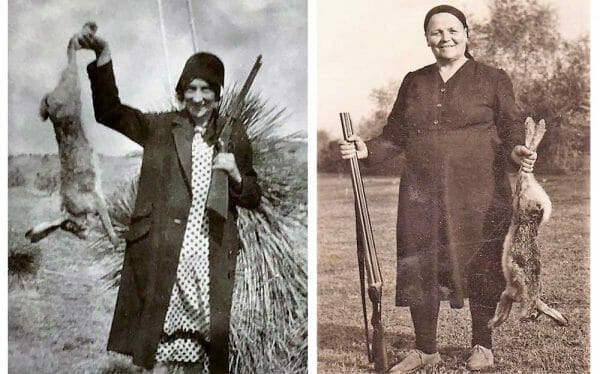 Women Hunting Jack Rabbits with Shot Guns