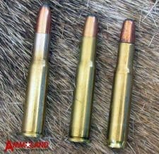30 Caliber Cartridges : L to R 303 savage, 30-30, and 30 Remington. They have similar performance but the Savage & Remington are obsolete. 30 Caliber Cartridges