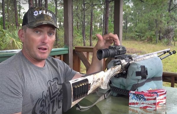 Deer Meat For Dinner star Robert Arrington explains sighting-in the FLIR Pro PTS-233 thermal scope with the rifle he uses for feral hog and predator control at his cattle ranch.