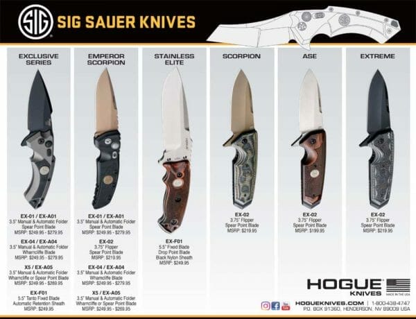 Hogue Line of SIG SAUER Branded Knives