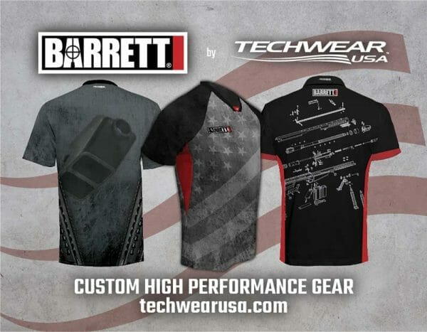 Barret Partners with Techwear USA Shooting Jerseys and Apparel