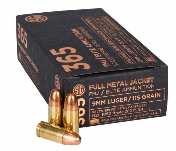 SIG 365 FMJ Ammunition 115gr 9mm