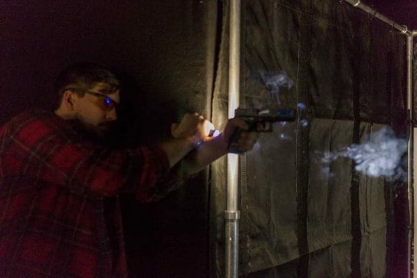 One downfall to the handheld light, switching the firearm to your offhand will require some shuffling of your light and gun. 