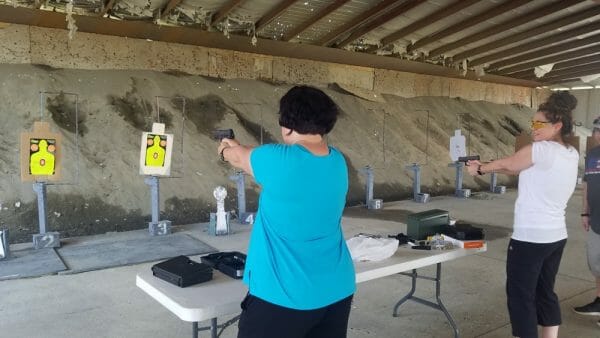 One by one the students went through firing the .22LR handgun. One by one I could see them grow moOne by one the students went through firing the .22LR handgun. One by one I could see them grow more confident with every shot.