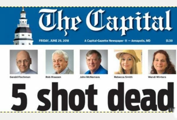 Gun Control Fails Again in Annapolis, Maryland Newspaper Attack