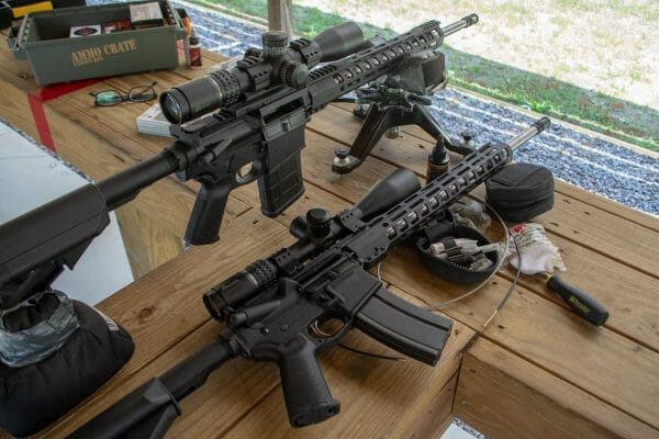 If you go the semi-automatic route, you may be deciding between the AR-10 and AR-15 platforms to fit your desired cartridges. These two rifles from Palmetto State Armory reflect one of each for the 6.5mm Creedmoor and new .224 Valkyrie.