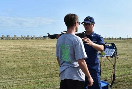 Coaches first had SAFS participants find their natural point of aim and dry fire before firing live rounds.