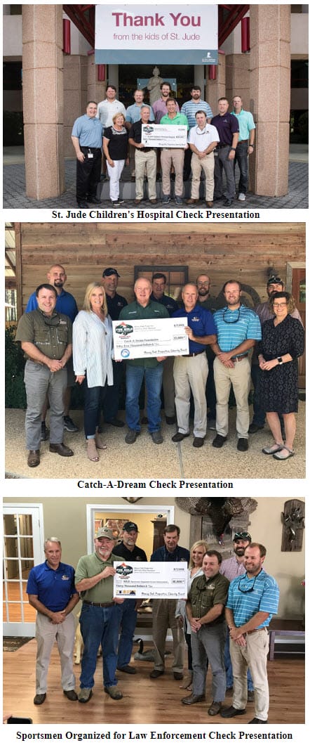 Mossy Oak Properties Donates $165,000 Raised From the 2018 Fox Hole Shootout