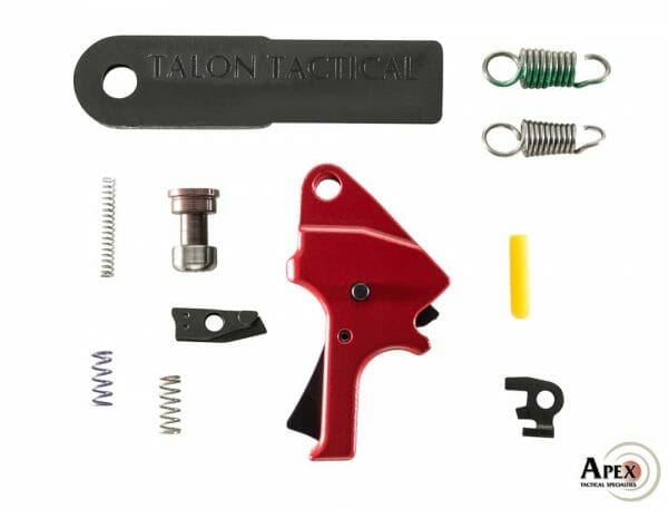 Apex Flat-Faced Forward Set Trigger Kit in Red Cerakote