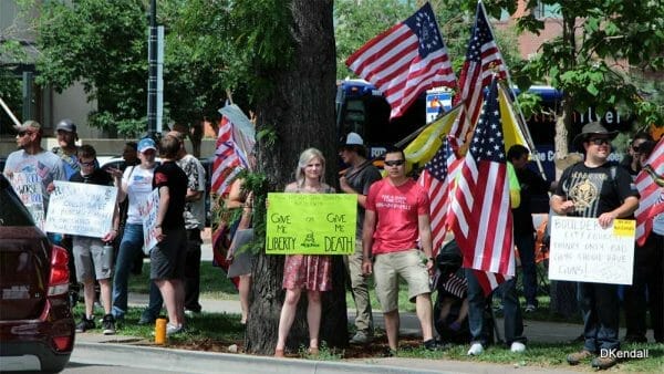 Boulder City Colorado Rally for our Rights Protest