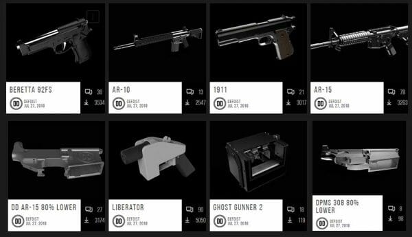 Downloadable 3D Gun Files