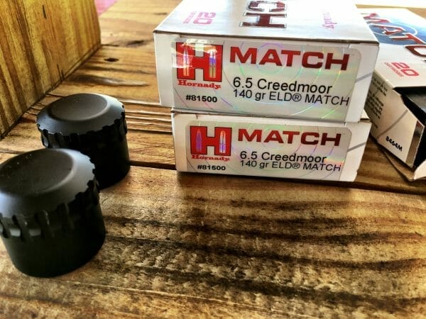 Testerò questo fucile di precisione Ruger con campo Hornady 140-grain Match, quindi l'ho azzerato con lo stesso.