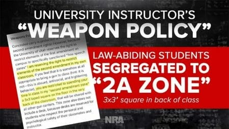 University of Utah Instructor Ostracizes Concealed Carriers & Loses