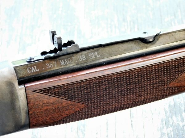 Most Henry rifles come equipped with that semi-buckhorn rear sight and that post front.