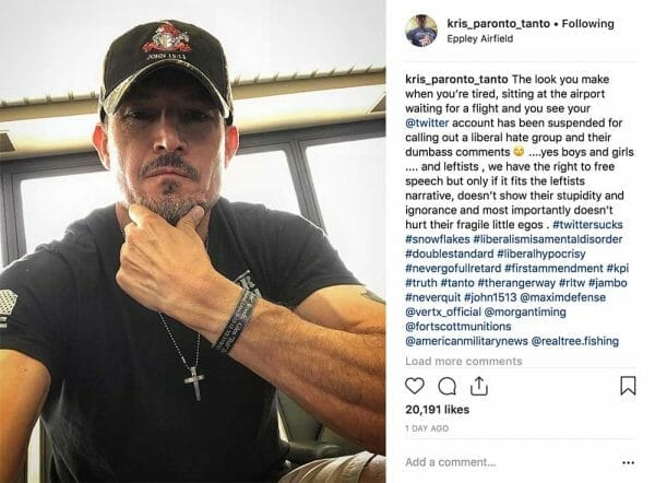 Twitter Suspends Account of Benghazi Hero Kris "Tanto" Paronto