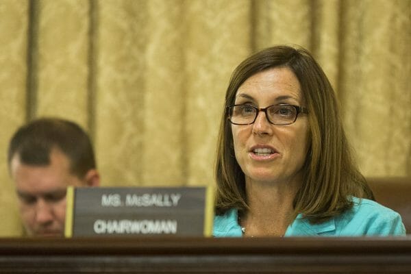 Representative Martha McSally during a Congressional hearing. (Photo by Customs and Border Patrol)