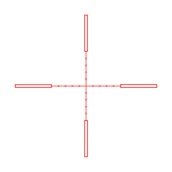 It's hard to go wrong with an infinitely flexible reticle like this classic Mil-dot pattern from Nightforce.