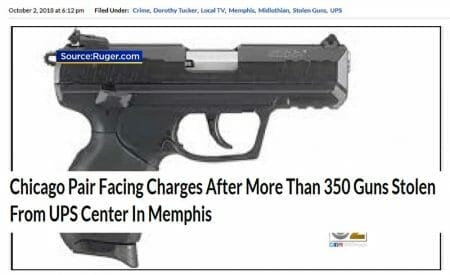 350 Guns Stolen From UPS Center In Memphis