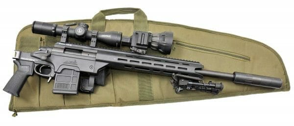 APO SABER M700 308TR Tactical Rifle fitted with Silencer