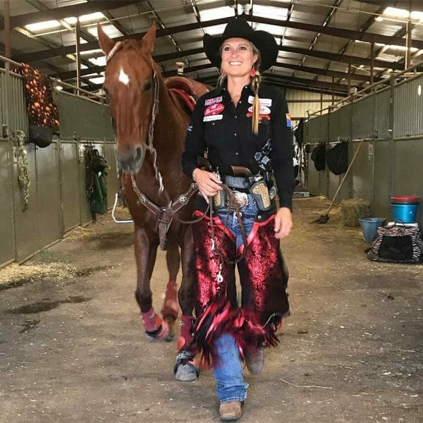 Kenda Lenseigne and her horse Sparky Kenda Lenseigne and her horse Sparky
