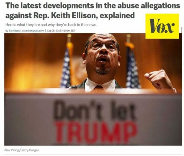 Main Stream Media Making Excuses for Keith Ellison