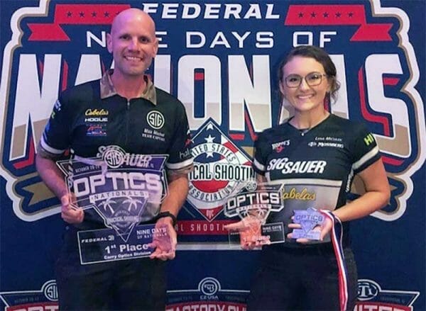 SIG SAUER Team SIG Captain Max Michel and Team SIG professional shooter Lena Miculek