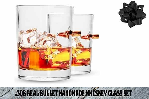 .308 Real Bullet Handmade Whiskey Glass Set