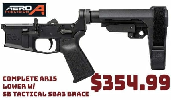 Aero M4E1 Pistol Complete Lower Receiver SB Tactical SBA3 Brace Deal